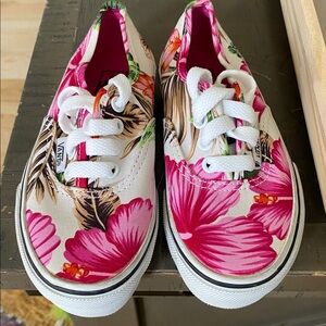 Vans Toddler Tropical Floral Sneakers - Pink and Cream